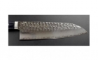 V金ゴールド鎚目割込黒合板口金付　三徳包丁 165mm