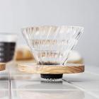 V60 Heat Resistant Glass Transparent Coffee Dripper (1~2 cups)